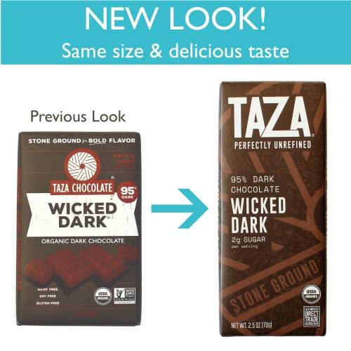 Taza Chocolate Taza Chocolate Organic Amaze Bar 80% Stone Ground, Cacao Crunch, 2.5 Ounce (1 Count), Vegan