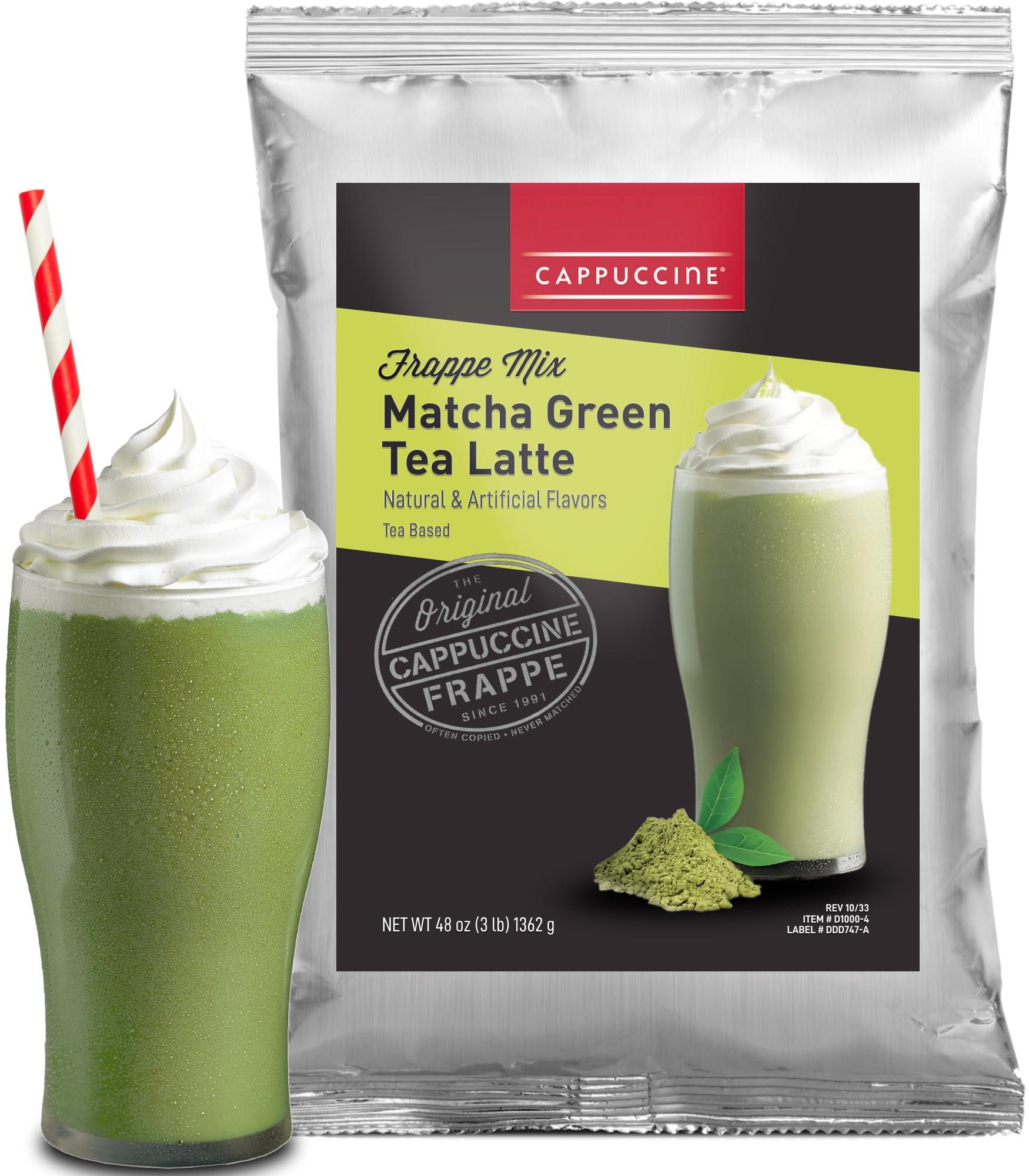 Cappuccine Cappuccine Matcha Green Tea Latte Frappe Mix, 3 Pounds Makes 36 Servings