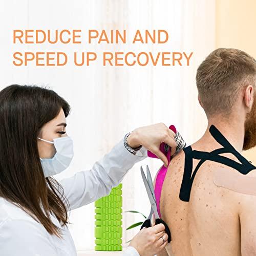 OK TAPE OK TAPE Kinesiology Tape, Basic Original Cotton Elastic Athletic Tape for Support and Recovery, Sports Tape Therapeutic Pain Relief, 2in16.4ft Uncut Roll - Pink