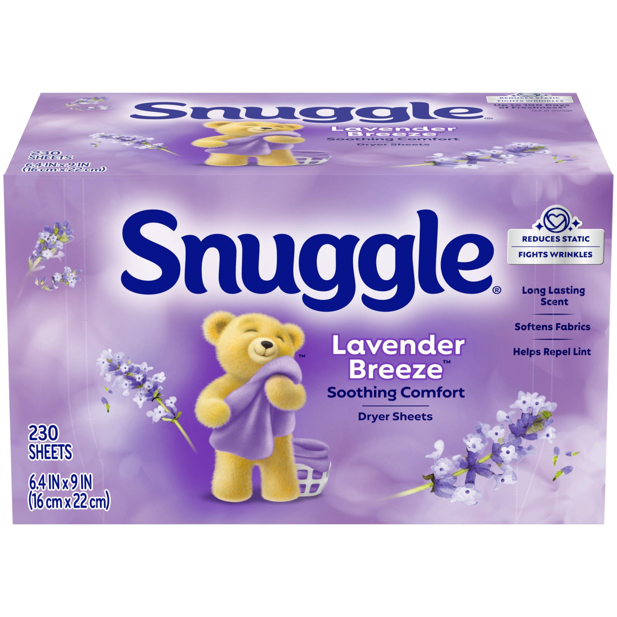 Snuggle Snuggle Fabric Softener Dryer Sheets Lavender Vanilla Orchid 230ct