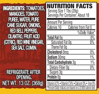 Dillman Farm Dillman Farm All Natural Mango Salsa - Gluten-Free, Non-GMO, Vegan, Kosher, Eco-Friendly, Preservative Free, Corn Syrup Free - Made in USA, 13oz (Pack of 6)