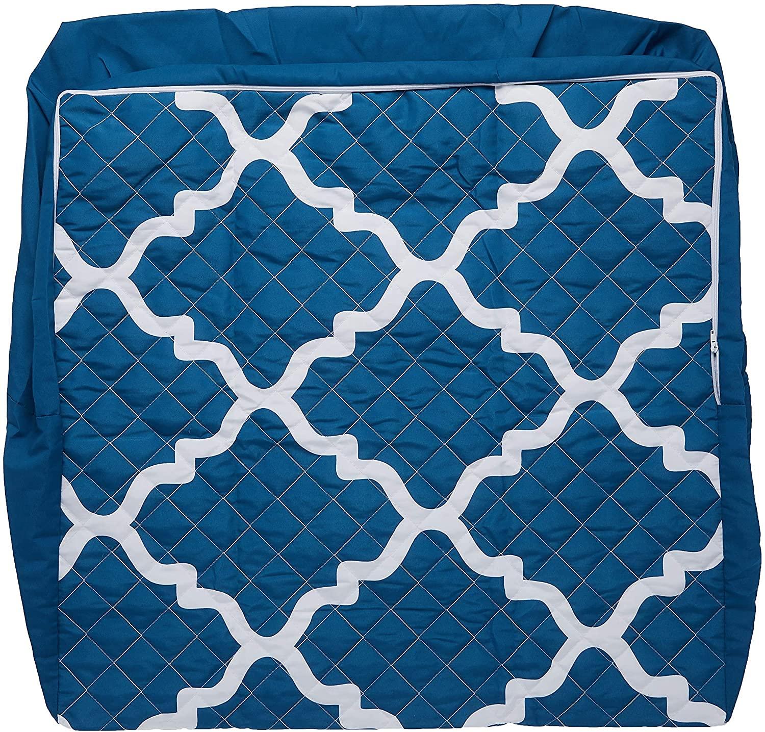 HealthSmart HealthSmart Wedge Pillow Cover for Bed Wedges, Wedge Pillow Case, with Rip & Spill Protection, Fits 24 x 24 x 12 Inch Wedges, Blue Moroccan