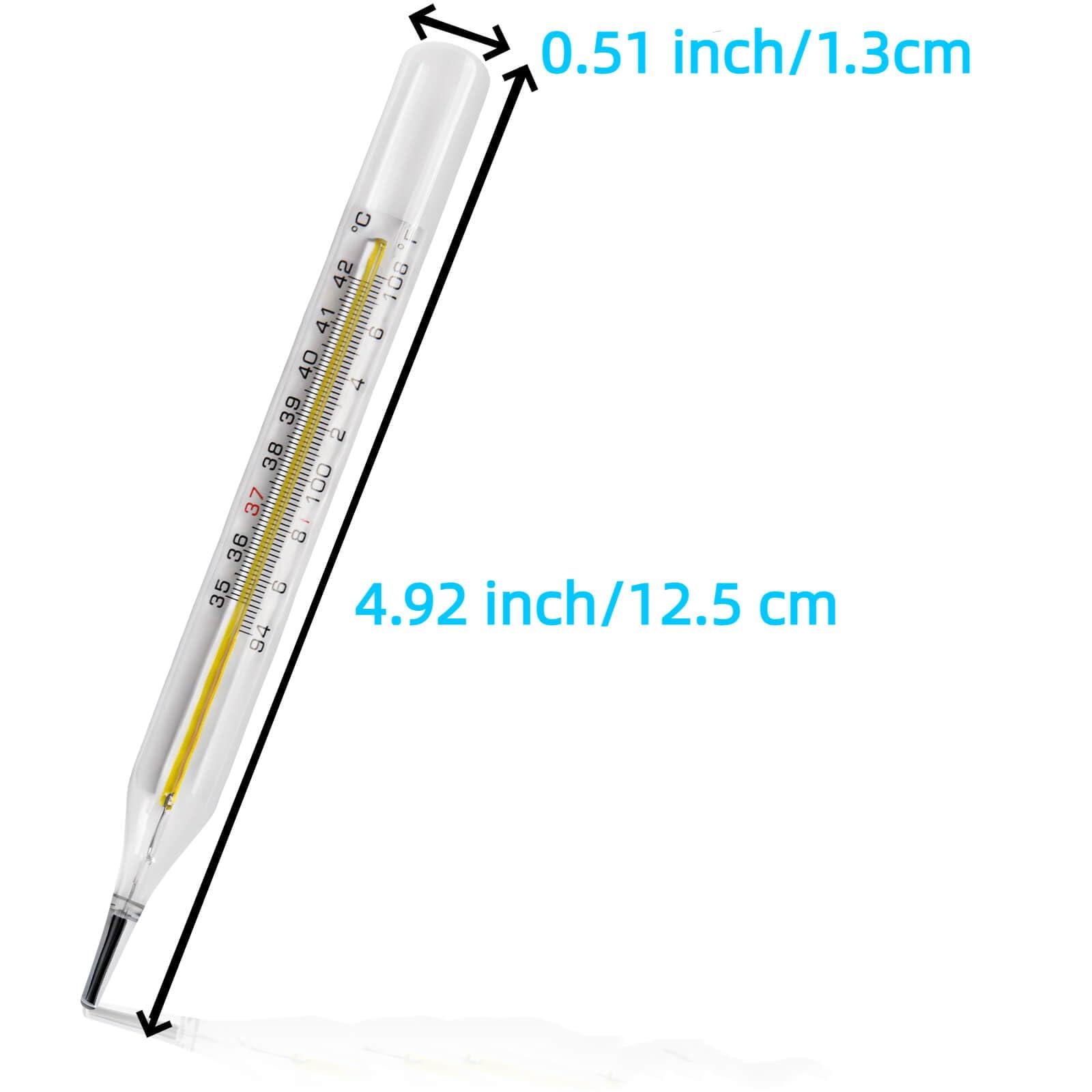 HARIKA LIFE & Clinical Glass Thermometer for Underarm 2PCS - Classic Non Digital Thermometer for Adults - Medical Fever Thermometer - Accurate Easy Reading by HARIKA LIFE