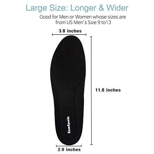 BalanSole US Men's 9-13 Size 1 Inch Height Increase Elevator Insoles Large Size for Men and Women