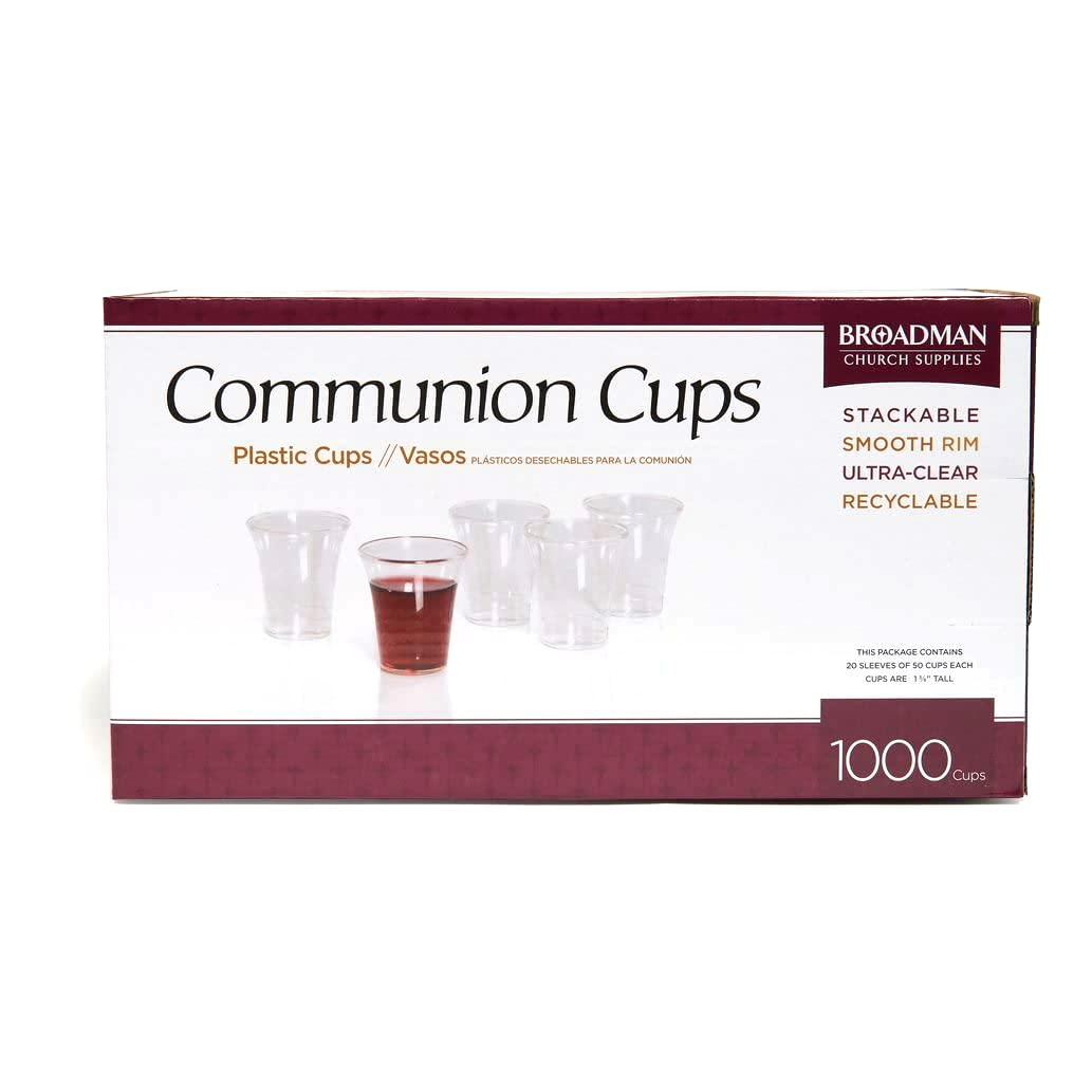 BROADMAN CHURCH SUPPLIES BROADMAN CHURCH SUPPLIES Plastic, Disposable, Recyclable Communion Cups, 1000 Count
