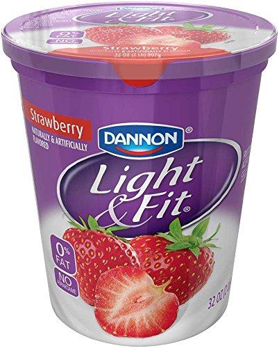 DANNON Light and Fit Quarts Strawberry Greek Nonfat Yogurt, 32 Ounce -- 6 per case.