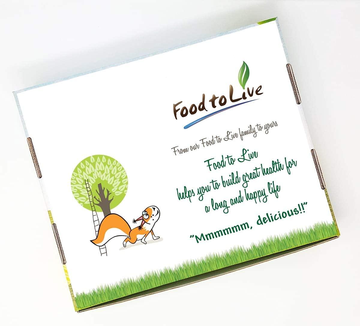 Food to Live Food to Live Organic Sprouting Beans, Peas, and Lentils in a Gift Box - Mung Beans, Adzuki Beans, Red Lentils, Chickpeas and Green Peas, Non-GMO, Kosher