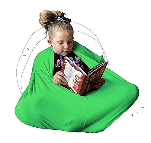 DELVOYE Body Sock Sensory Kids Autism And Sensory Processing Disorders Body Awareness Socks Safe, Breathable, Comforting For Kids Deep Pressure Sensory Training Sack ( Color : Green , Size : XL-165*74 cm )