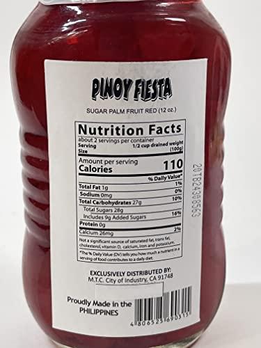 PINOY FIESTA Pinoy Fiesta Sugar Palm Fruit Red Pulang Kaong 340 g (2-PACK)