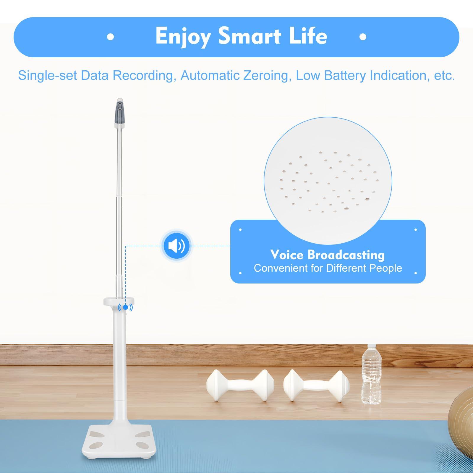 DONSU Digital Weight Scale 200Kg/400Lbs,Professional Physician Office Medical Measure Height,BMI Body Fat Measurement Device+Rod