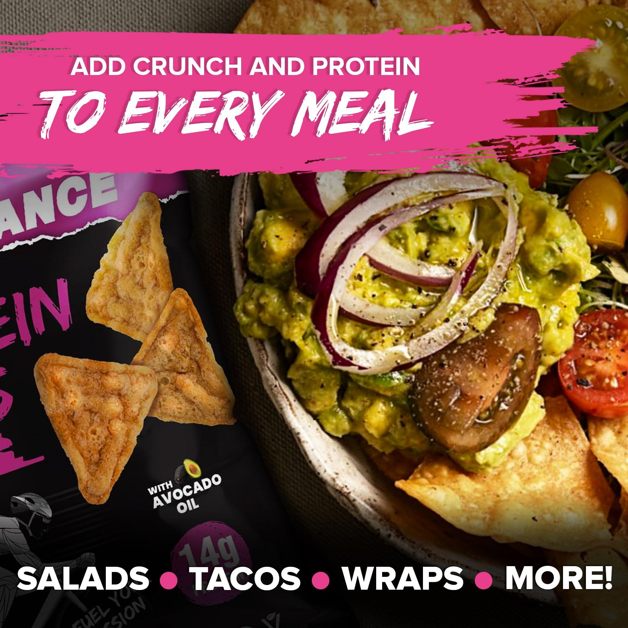 natural ENDURANCE Natural Endurance Protein Chips - Low Carb Chips, High Protein Snack, Vegan Protein with Avocado Oil, 14g Protein Per Bag, Gluten Free, Birthday Cake Flavor - 1.38 oz Bags (Pack of 12)