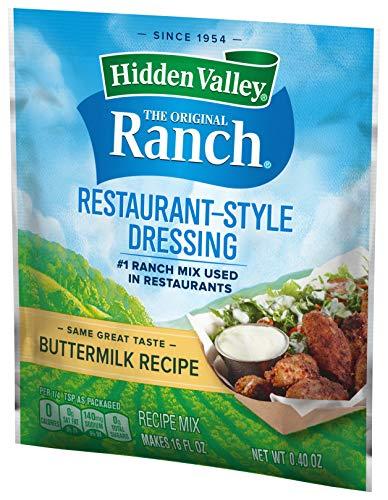 Hidden Valley Hidden Valley Ranch Dressing & Seasoning Mix, Dry Buttermilk Salad Dressing Mix, Wing Sauce Mix, Gluten Free Salad Dressing, 16 Ounces (Packaging May Vary)