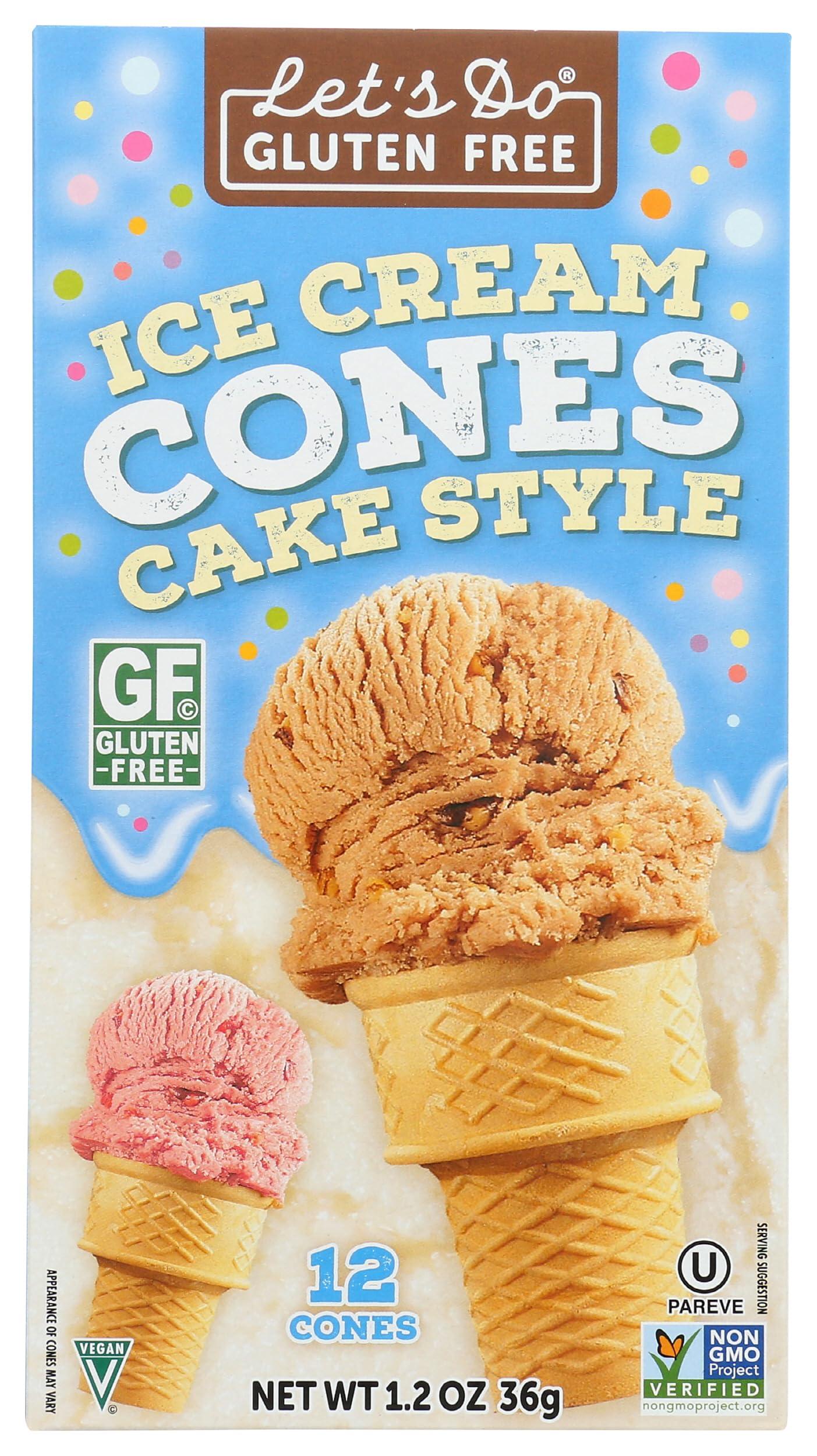 Lets Do Gluten Free Let\'s Do Gluten Free Cake Style Ice Cream Cones, 1.2 Ounces (Pack Of 6)