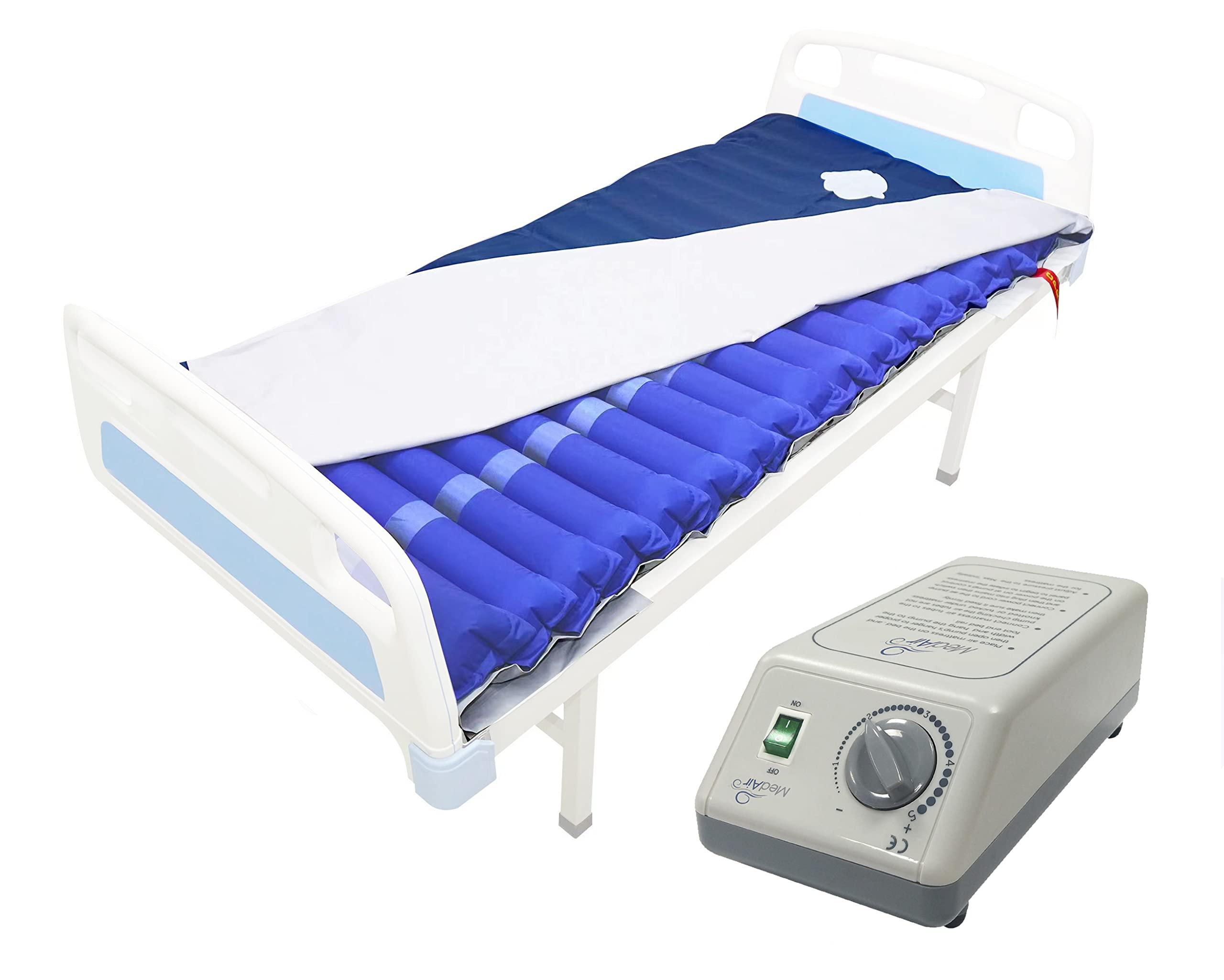 MedVance MedVance Comfort Alternating Air Pressure Mattress Pad with Ultra Quiet Alternating Pump (Mattress & Pump only) | Pressure Sore/Ulcer Prevention and Relief | Use on Medical, Hospital, or Standard Bed