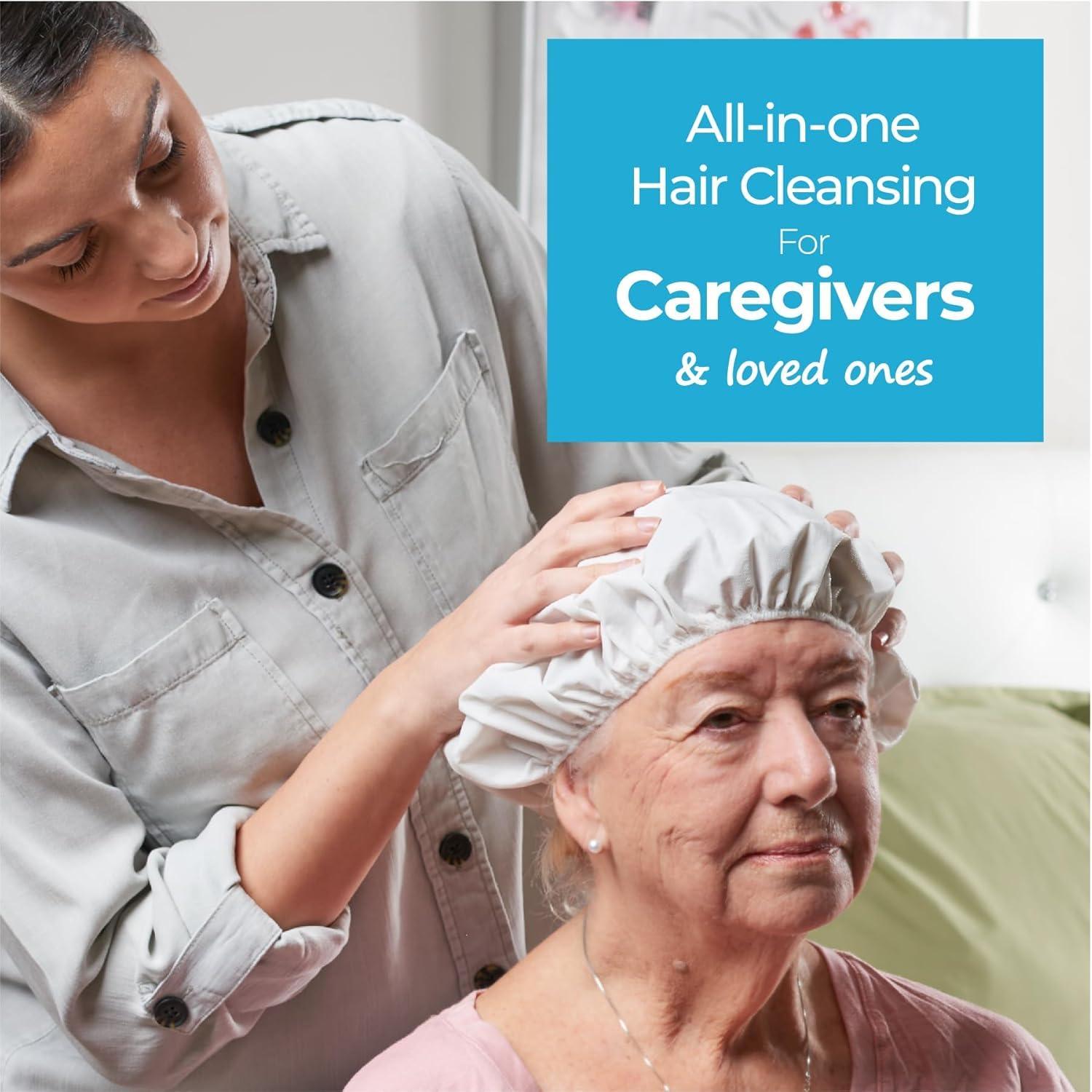 Scrubzz Scrubzz Rinse Free Bathing Sponges and Coconut Vanilla Shampoo Cap Bundle for Eldery Bedridden and Post Surgery Patients