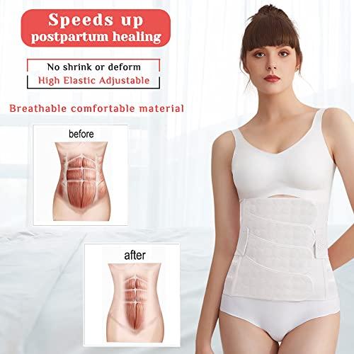 Lit-Pack Lit-Pack Belly Abdomen Pelvis Postpartum Belt Body Recovery Belly Slim After Childbirth Belt Girdle Belly Binder (white, Large)