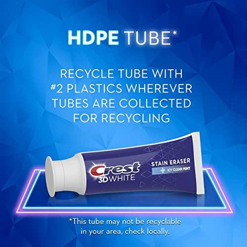 Crest Crest 3D White Stain Eraser Teeth Whitening Toothpaste, ICY Clean Mint, 3.1 oz, Pack of 2