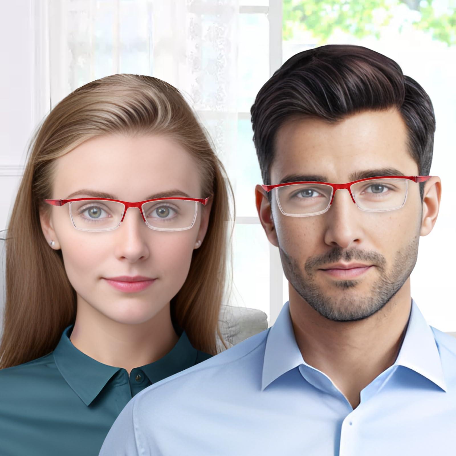 LUFF LUFF 4Pcs Anti-Blue-ray Reading Glasses Portable Ultra-Light Readers(2.50X)