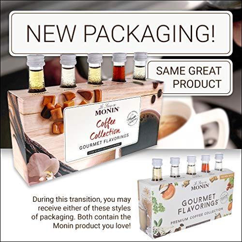 Monin Monin - Gourmet Flavorings Premium Coffee Collection, Great for Coffee, Tea, and Lattes, Non-GMO, Gluten-Free (Caramel, Amaretto, French Hazelnut, Irish Cream, Vanilla) | 50 ml Per Bottle