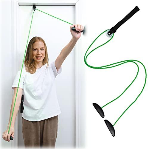 Hshbxd Shoulder Pulley Over The Door Physical Therapy System, Exercise Pulley, Alleviate Shoulder Pain and Facilitate Recovery from Surgery (Green)