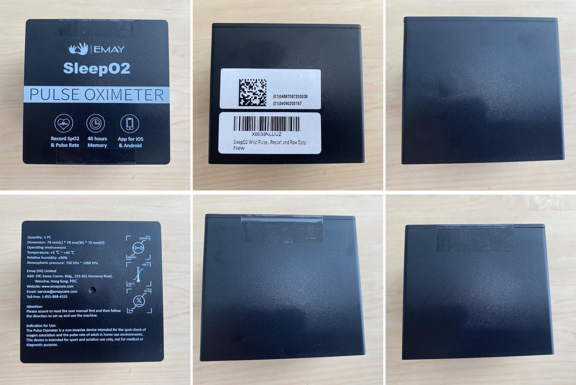 EMAY SleepO2 Wrist Recording Pulse Oximeter by EMAY | Continuous Pulse Oximeter to Record Blood Oxygen Saturation and Pulse Rate Overnight | Export Sleep Report & Raw Data