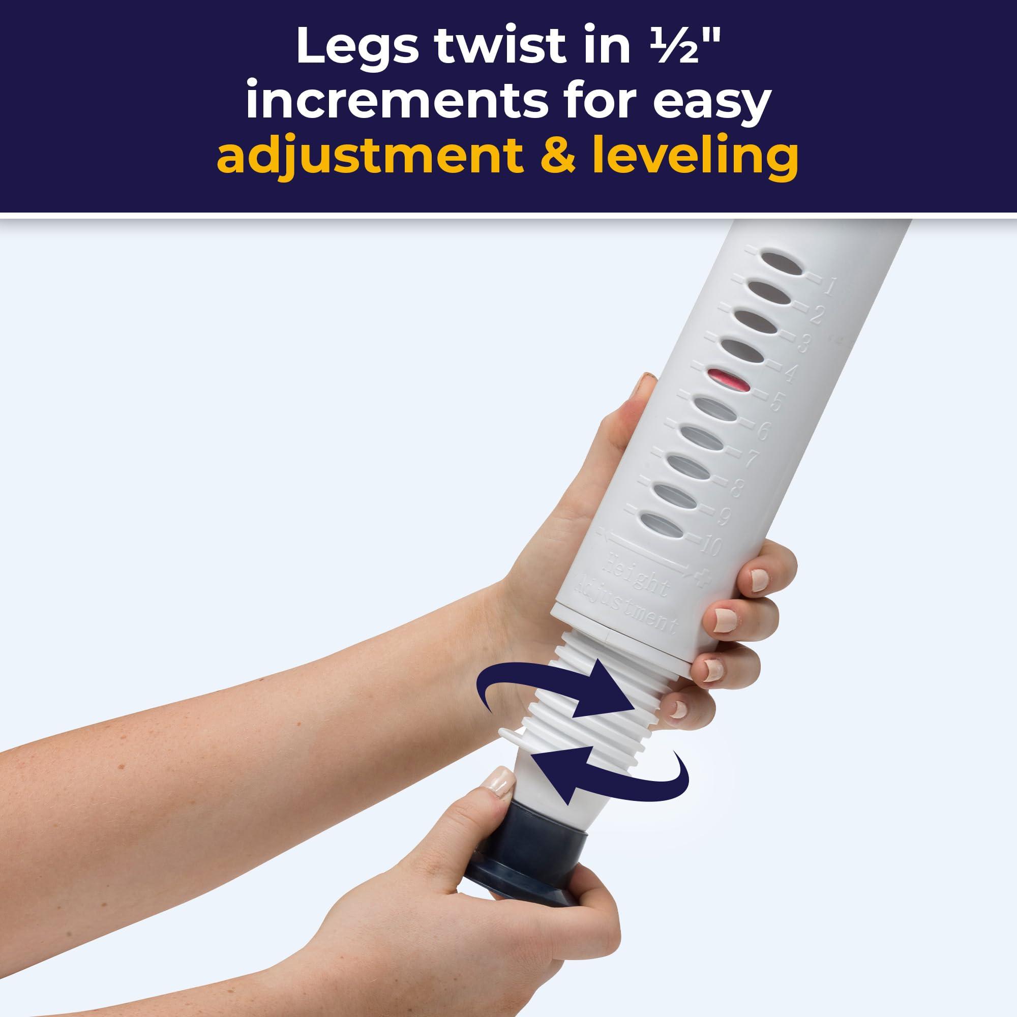 Drive Medical Drive Medical RTL12505 Handicap Bathroom Bench with Back and Arms, White