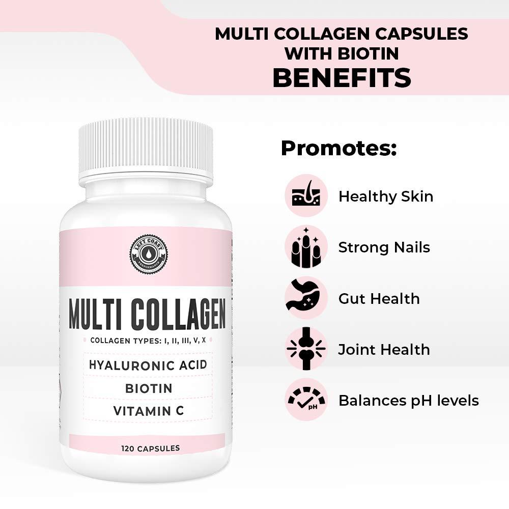 Left Coast Performance Left Coast Performance 120ct Multi Collagen Capsules with Biotin and 180ct Organic Bone Broth Capsules