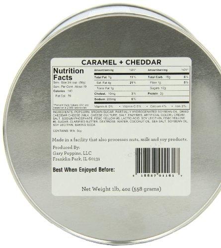 Gary Poppins Popcorn Gary Poppins Popcorn - Gourmet Handcrafted Flavored Popcorn - Caramel Cheddar, 1 Gallon Tin