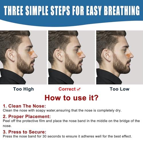 tyelason Tyelason Nasal Strips - 120 Count Nasal Strips for Snoring, Extra Strength Tan Nasal Breathing Strips to Improve Sleep, Instant Nasal Congestion Relief Caused by Colds & Allergies