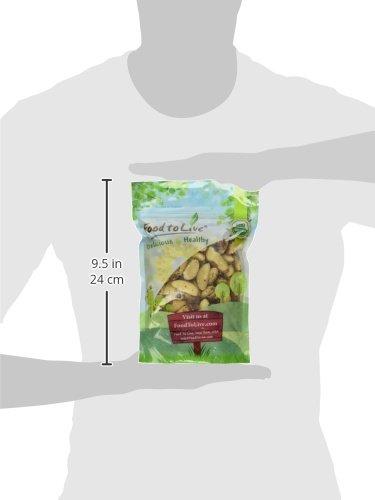 Food to Live Food to Live - Organic Brazil Nuts, 1 Pound Non-GMO, Raw, Whole, No Shell, Unsalted, Kosher, Vegan, Keto, Paleo Friendly, Bulk, Trail Mix Snack, Good Source of Selenium.