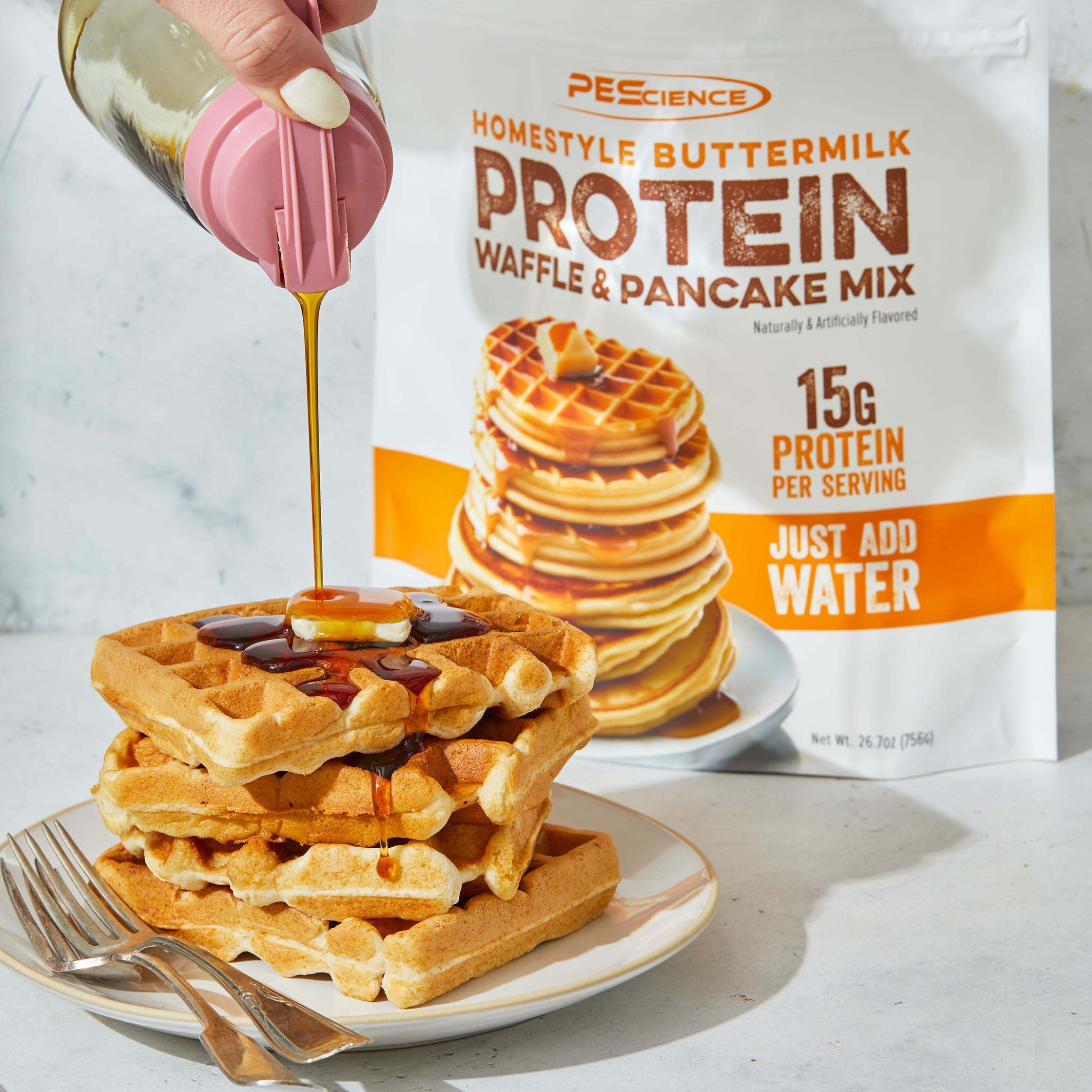 PEScience PEScience Buttermilk Protein Pancake & Waffle Mix, Just Add Water, 12 Servings