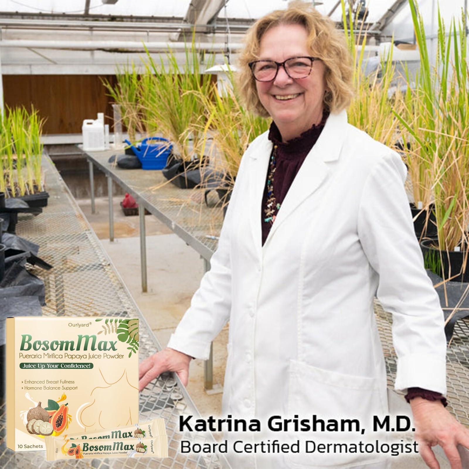 BSWell Pueraria-Mirifica Papaya Juice Powder for Women,100% Natural and Organic Everyday Chest Care Powder, Concentrated Papaya Kudzu Root Powder,10g/Sachet & 10pcs/Box (3)