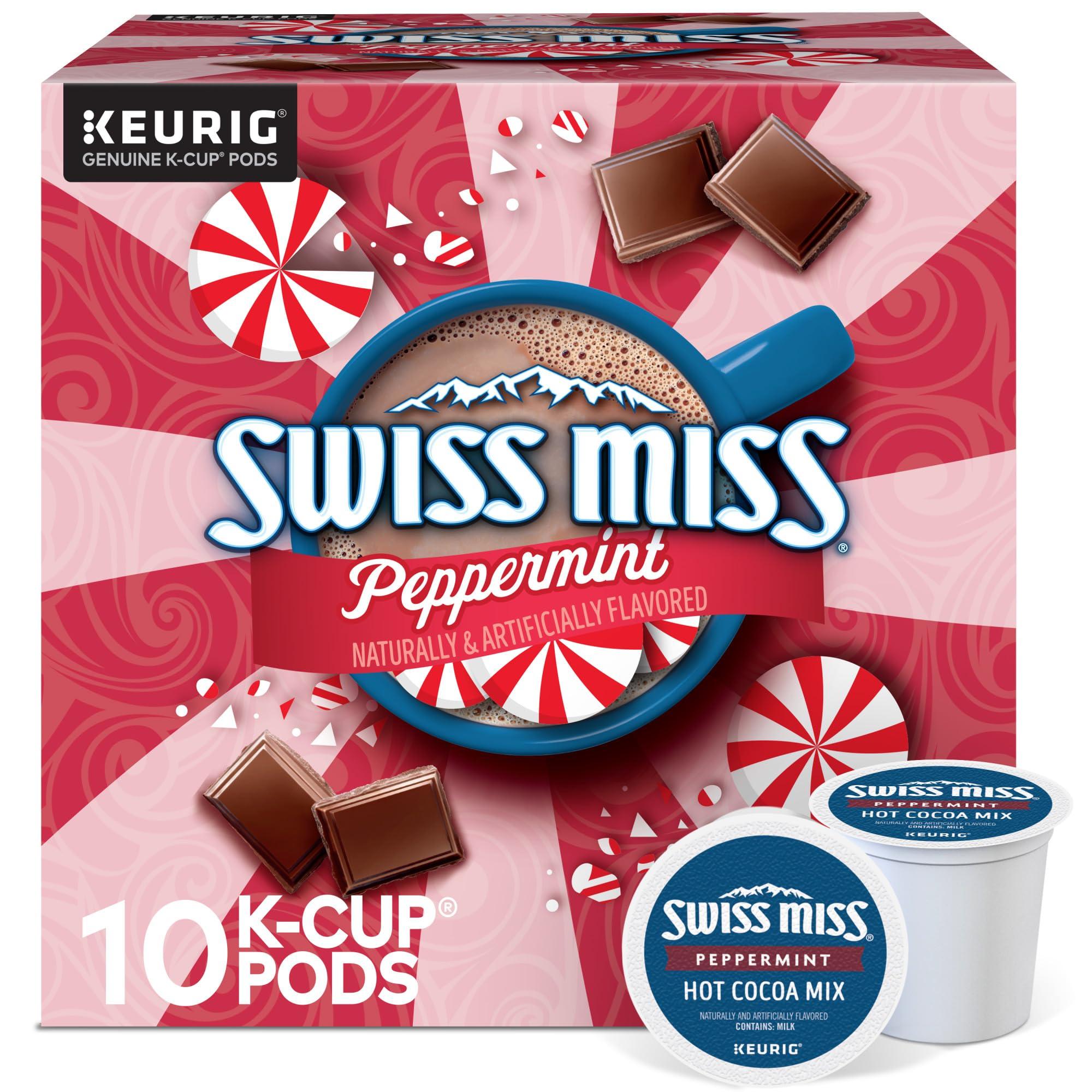 Swiss Miss Swiss Miss Peppermint Hot Cocoa, Keurig Single-Serve K-Cup Pods, 10 Count