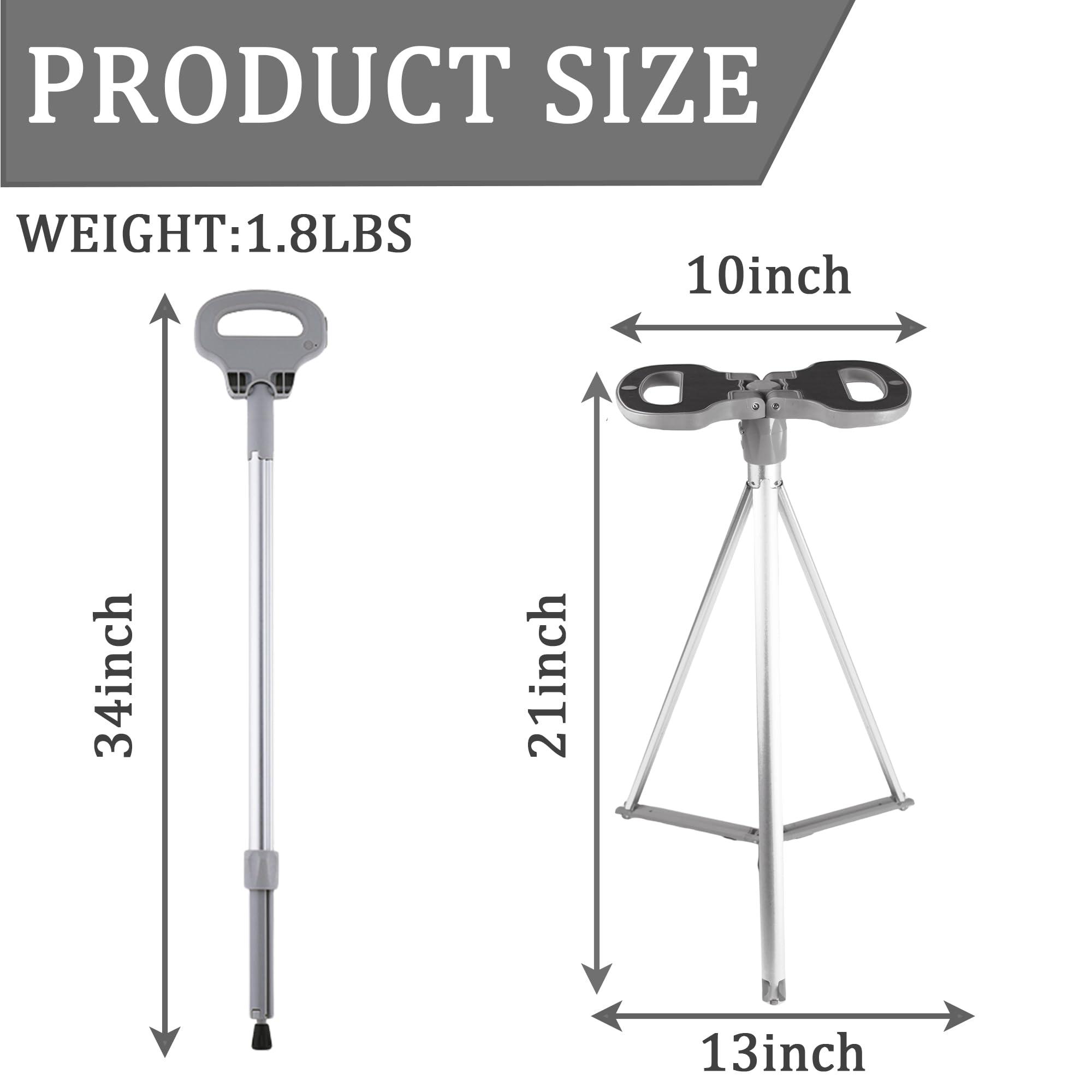PLOGGING PLOGGING Walking Cane with Seat for Men & Women,Portable Cane Seat with Carry Bag,Lightweight Anti-Slip Walking Stick for Seniors & Adults,Foldable Adjustable Cane Chair for Travel Hiking