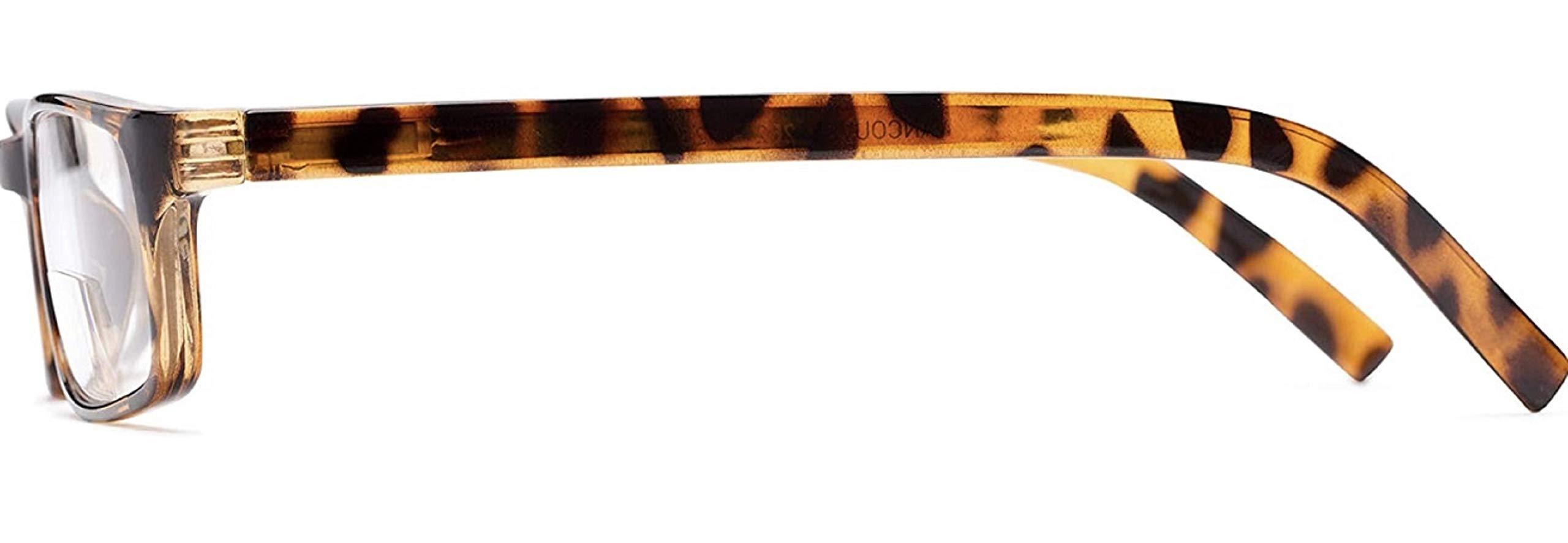 Incredible Bargains The Vancouver Unisex Vintage Retro Square BIFOCAL Readers + 1.25 Tortoise