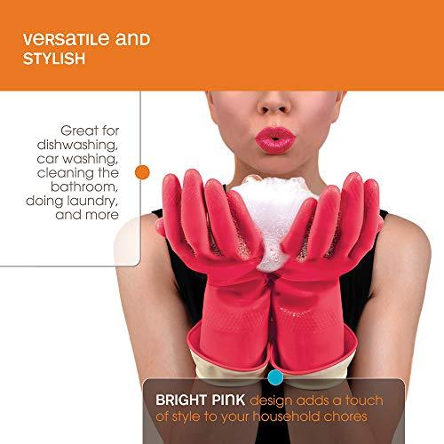 Casabella Casabella 46060 Premium Waterblock Gloves, Large, 1-Pair, Pink