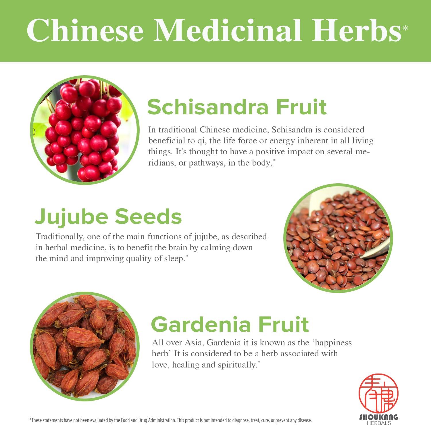 SHOUKANG SHOUKANG Peaceful Spirit HERBALS, Chinese Medicine Herbal Blend, Relieves Stress, Soothes Tension, Promotes Relaxation, 60 Capsules