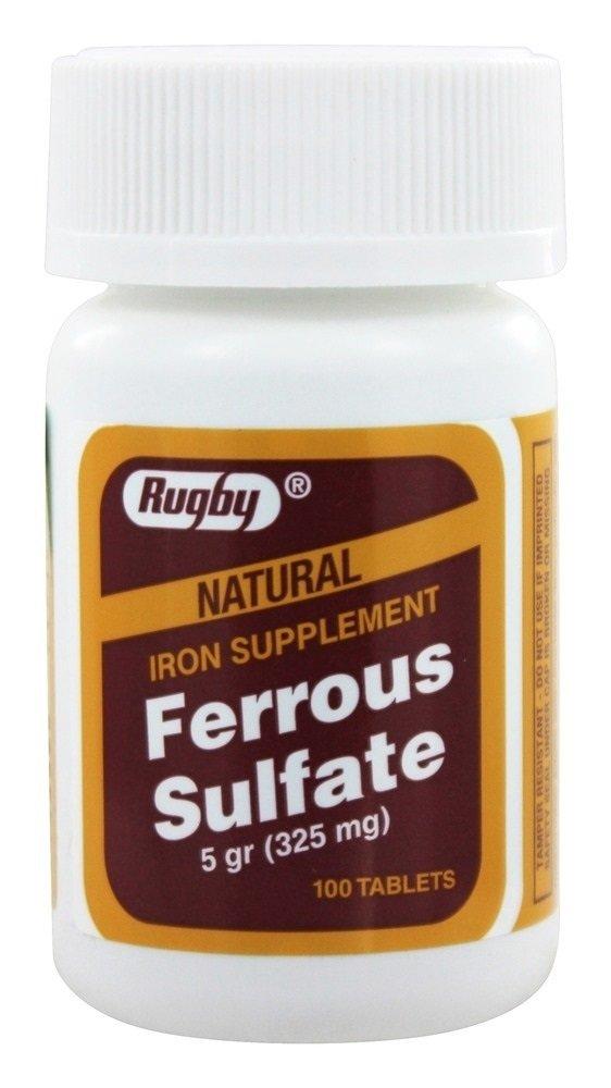MAJOR RUGBY LAB (CS) Rugby Ferrous Sulfate 325 MG 100 Count (3 Pack)