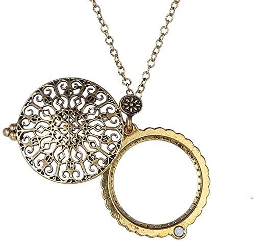 EIERFSKIOT EIERFSKIOT Magnifying Glass Pendant,Magnifying Glass Necklace,Magnifying Glasses Pendant Necklace Magnifier Pocket Magnifying Glass Monocle Hanging Pendant Chain Reading Magnifier