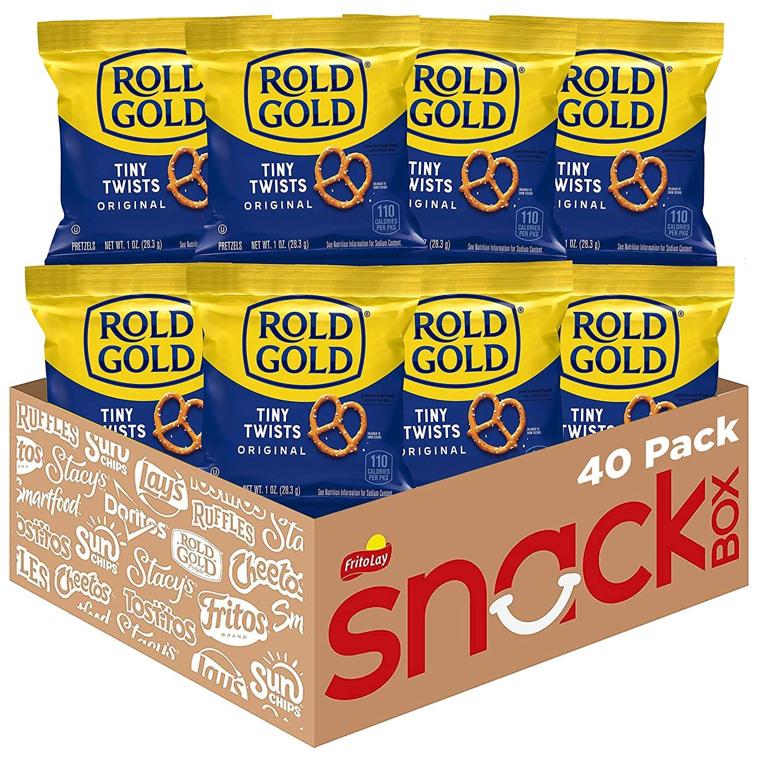 Rold Gold Rold Gold Pretzels, Tiny Twists, 1oz Bags (40 Pack)