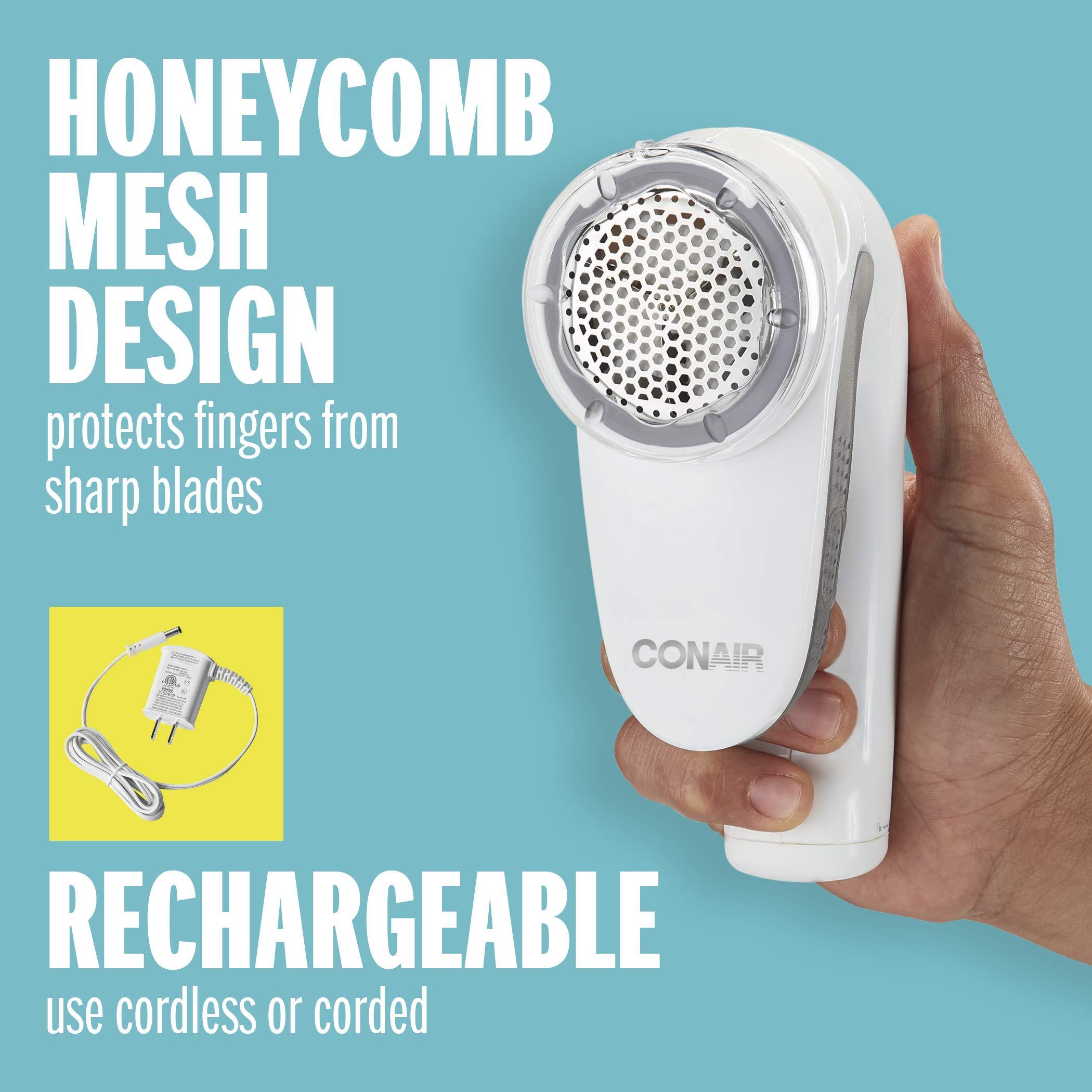 Conair Conair Fabric Shaver and Lint Remover, Rechargeable Portable Fabric Shaver, White