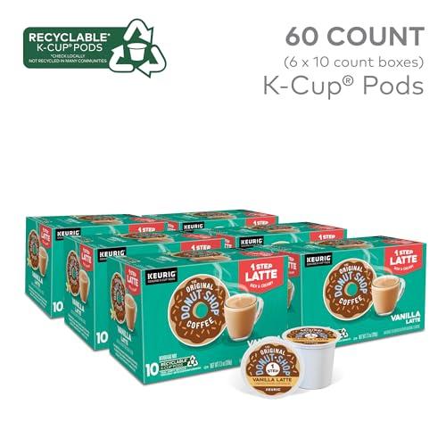 The Original Donut Shop The Original Donut Shop Vanilla Latte, Single Serve Coffee K-Cup Pod, Flavored Coffee, 60 Count (6 Packs of 10)