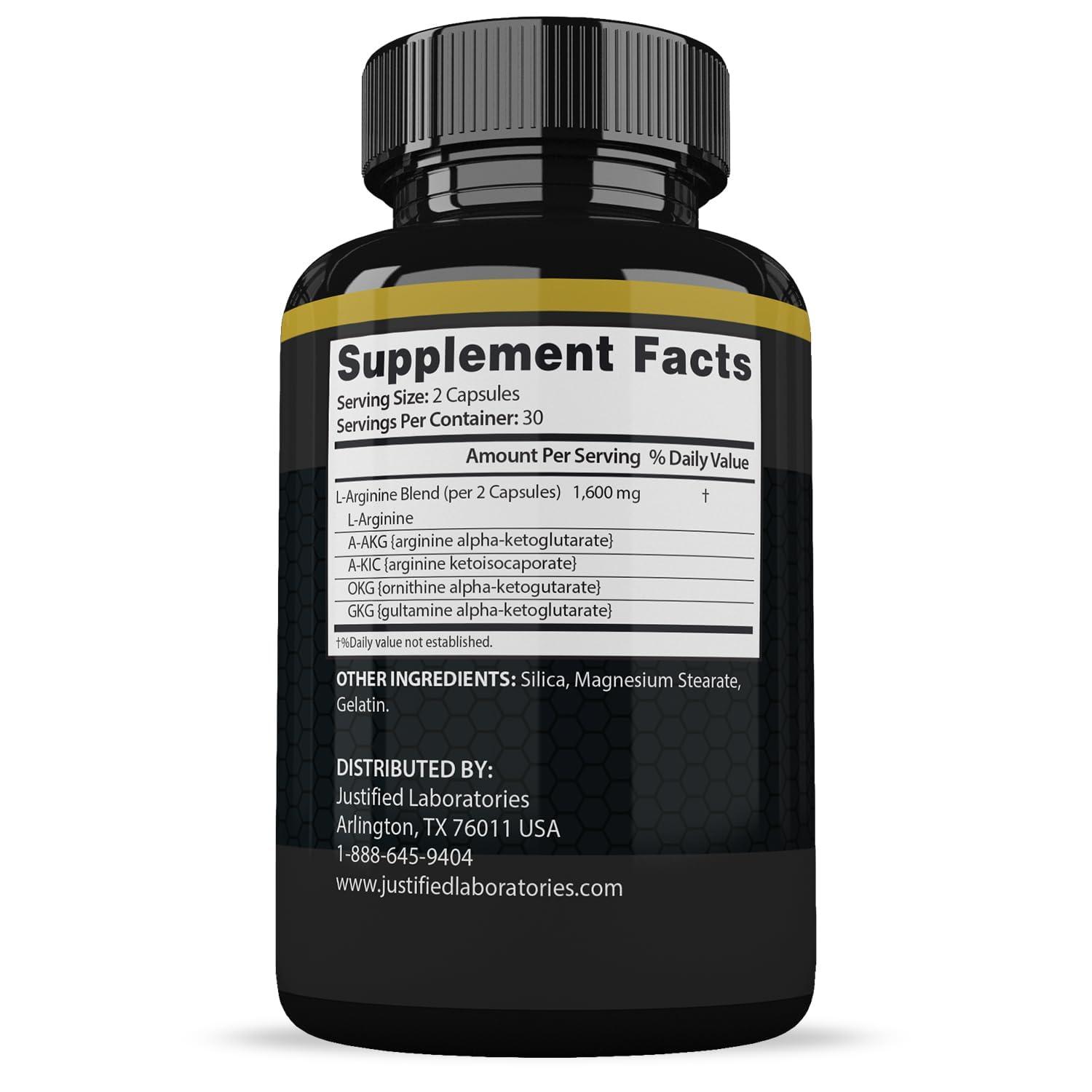 Justified Laboratories (2 Pack) Vigor Now Max 1600MG Advanced Men's Health Formula 120 Capsules