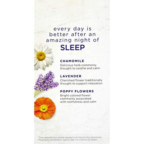 Bigelow Tea Bigelow Benefits Sleep Chamomile Lavender Herbal Tea, Caffeine Free, 18 Count (Pack of 6), 108 Total Tea Bags