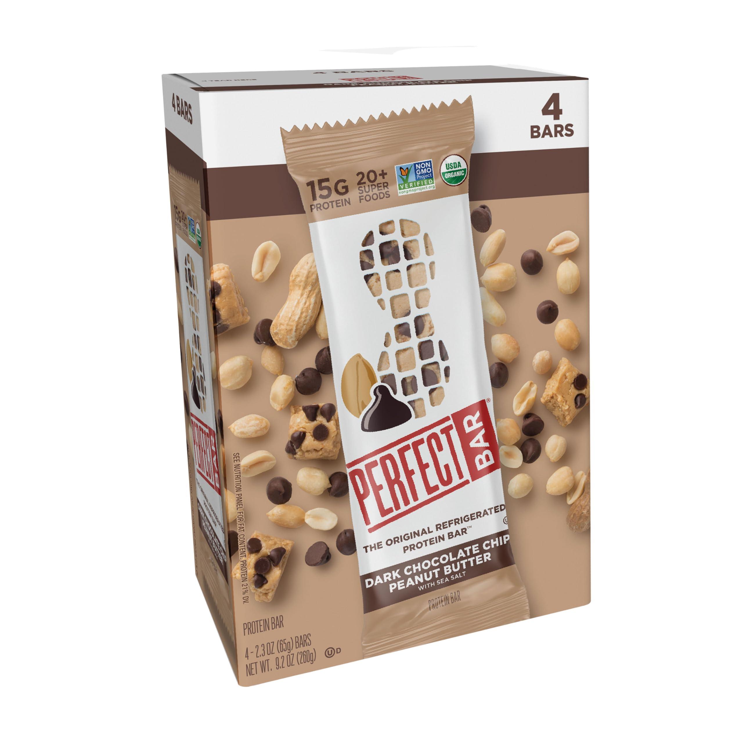 Perfect Bar Perfect Bar Gluten-Free Dark Chocolate Chip Peanut Butter Protein Bar, 4 count, 2.3 oz