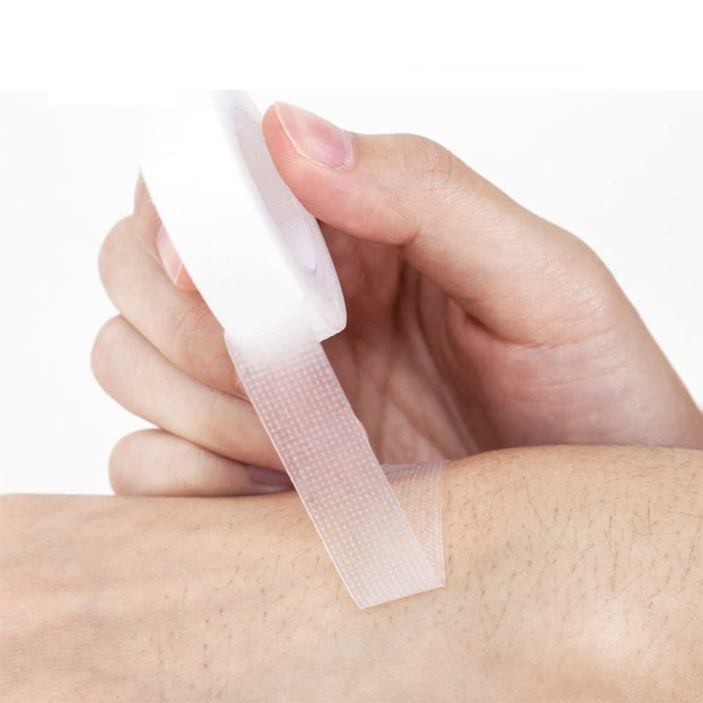 Bolesen Transparent Medical Tape Waterproof Breathable Adhesive Clear Hypoallergenic Surgical Tape PE First Aid Tape for Wound, Bandage for Sensitive Skin (0.5inch X 10Yards * 5 Rolls)