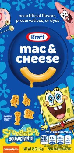 Kraft Kraft Mac & Cheese Macaroni and Cheese Dinner SpongeBob SquarePants, 5.5 oz Box
