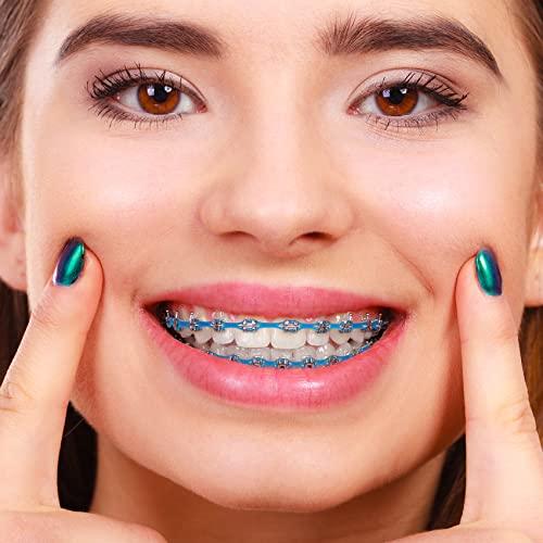 Annhua Annhua Dental Orthodontic Elastic Chain, Dental Spool Elastic Rubber Band Power Chains for Braces, Short, Light Green - 35# - 15ft/Roll
