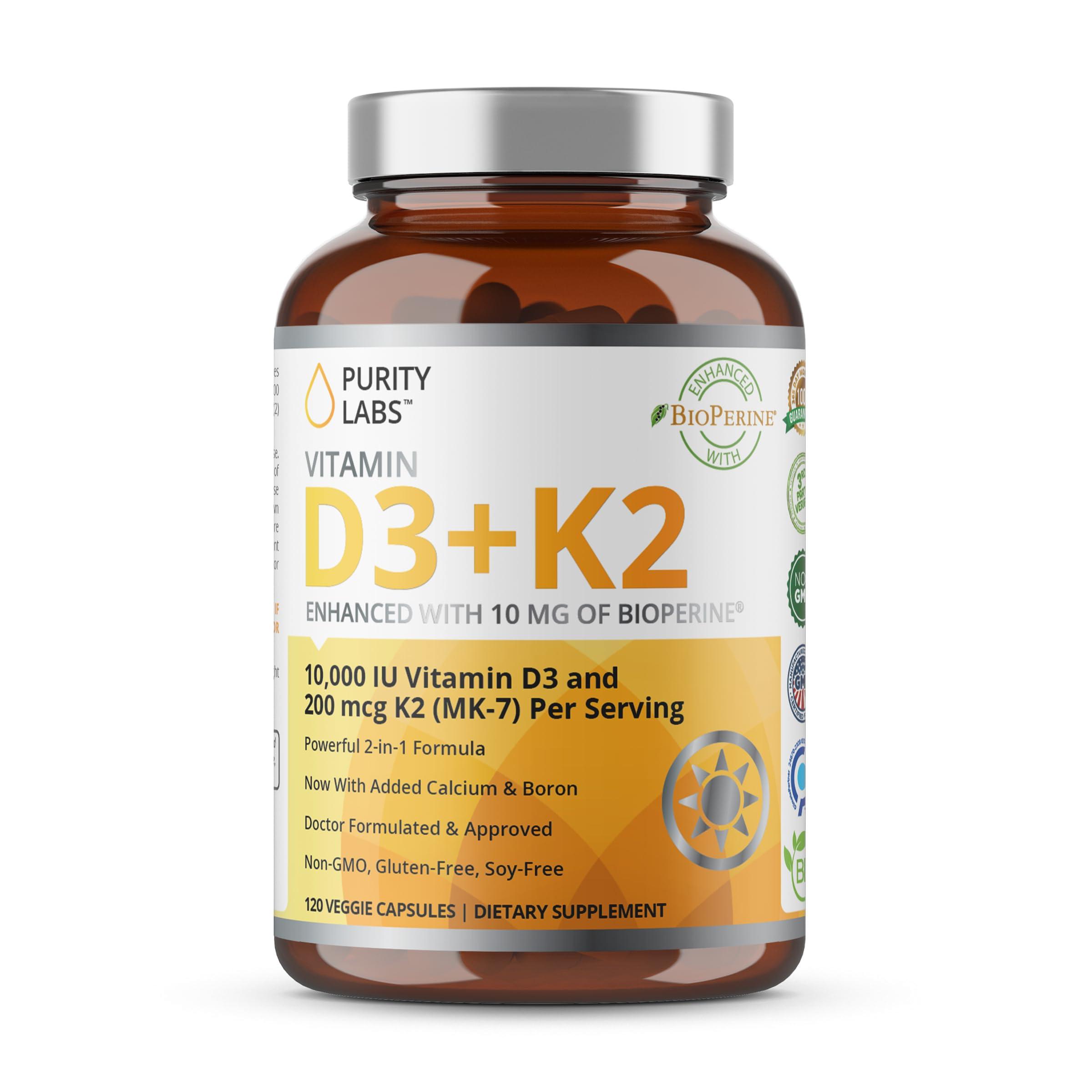 Purity Labs Purity Labs Vitamin D3 K2 & Pure Trans-Resveratrol Supplement
