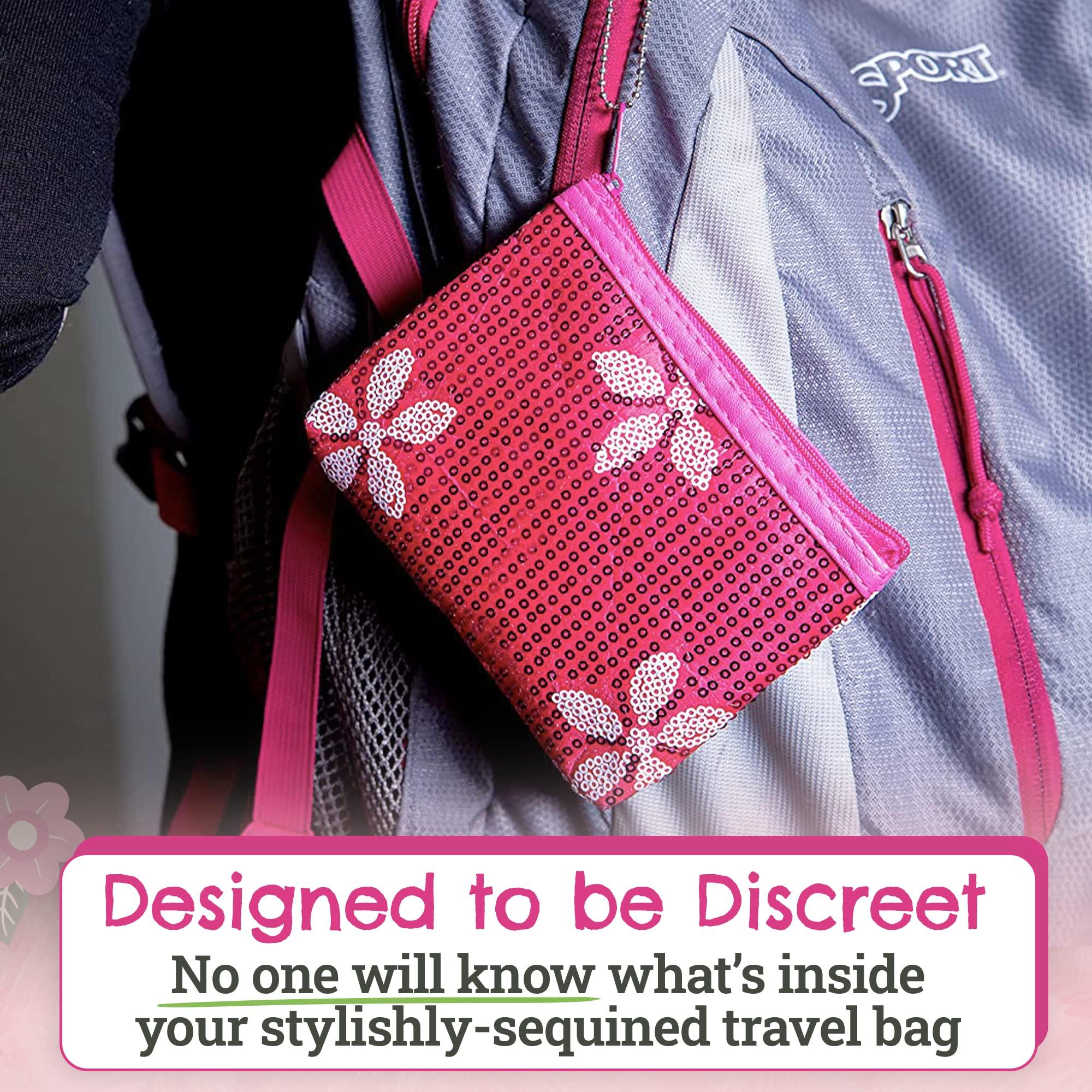 Be Prepared. Period. First Period Kit To-go! - Organic Biodegradable Tween Pads & Liner - Period Bags for Teen Girls for School - Period Pouch & Teen Pads for Girls Ages 11-14, Teen Pads for Periods - Pads for Teens Girls